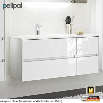 Pelipal 6010 Waschtisch als Set 113 cm Unterschrank mit 4 Schüben 