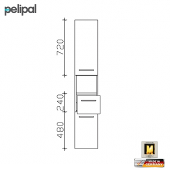 Pelipal 7025 Hochschrank mit offenem Fach 30 cm 