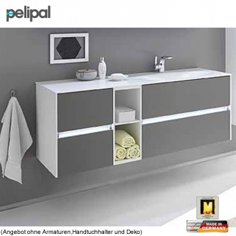 Waschtisch als Set Pelipal 6010 133 cm mit wählbarem Waschtisch und großer Ablagefläche 