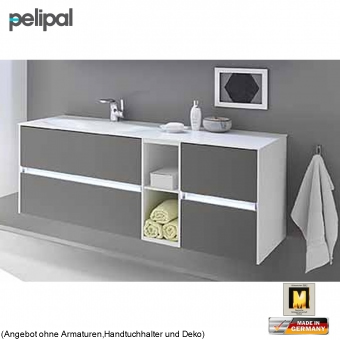 Pelipal 6010 Waschtischset 133 cm mit Waschtisch und Unterschrank 4 Auszüge 