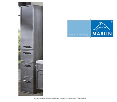 Marlin Badmöbel Hochschrank 40 cm mit Tür und 3 Auszügen 