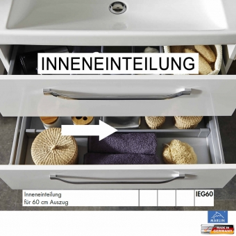 Inneneinteilung für unteren Auszug für Waschtischunterschrank - 60 cm - IEG60 