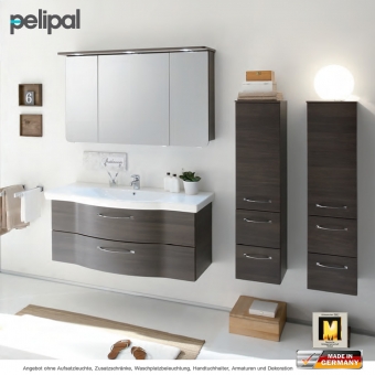 Pelipal Badmöbel als Set 6005 120 cm mit Spiegelschrank und Waschtischset mit 2 Auszügen 