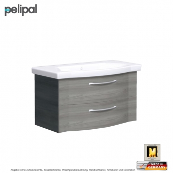 Pelipal 6005 Waschtischset 90 cm mit Keramikwaschtisch und Unterschrank 2 Auszüge 