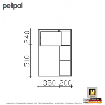 Pelipal 6010 Highboard 79 cm mit Auszug und Regal 