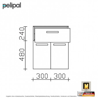 Pelipal 7005 Highboard mit Auszug 73 cm 