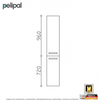 Pelipal 7005 Hochschrank mit 2 Türen 168 cm 