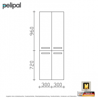 Pelipal 7005 Hochschrank mit 4 Türen 168 cm 