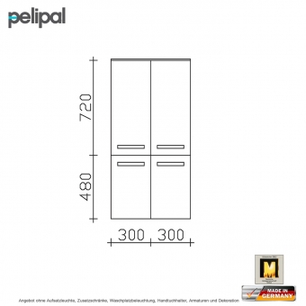 Pelipal 7005 Midischrank mit 4 Türen 121 cm 