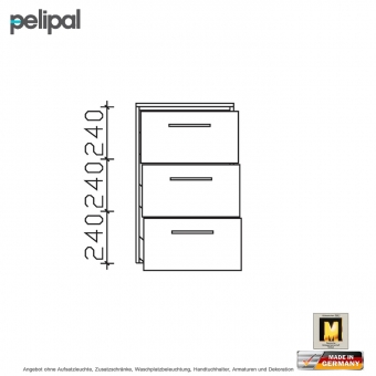 Pelipal Cassca Highboard 73 cm 3 Auszüge 