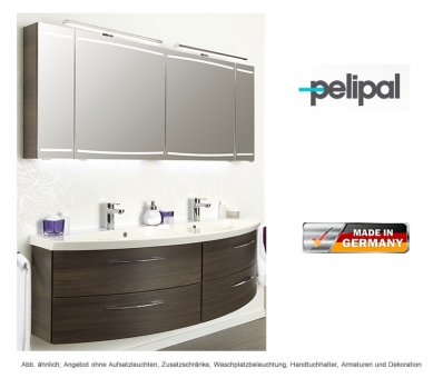 Pelipal Badmöbel als Set Cassca mit Spiegelschrank und LED Beleuchtung 160 cm - Waschtisch wählbar 