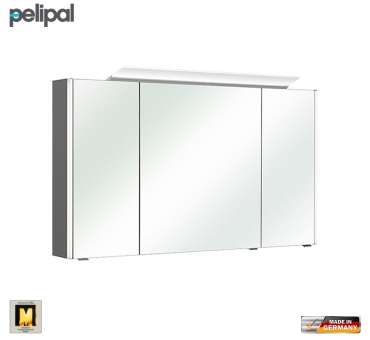 Pelipal neutraler Spiegelschrank S10 LEDplus 122 cm mit LED Aufbauleuchte 