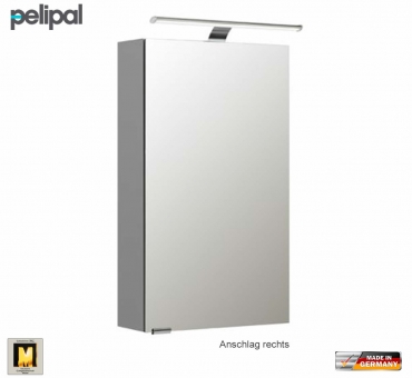 Pelipal neutraler Spiegelschrank S5 40 cm mit LED Aufsatzleucht 