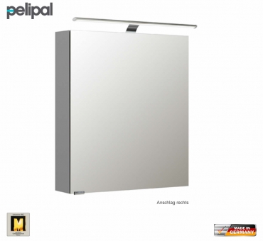 Pelipal neutraler Spiegelschrank S5 60 cm mit LED Aufbauleuchte 