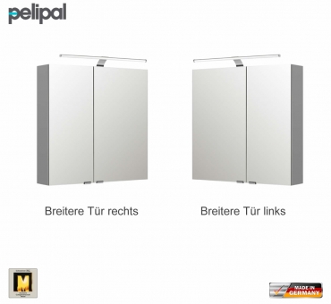 Pelipal neutraler Spiegelschrank S5 70 cm mit LED Aufbauleuchte 