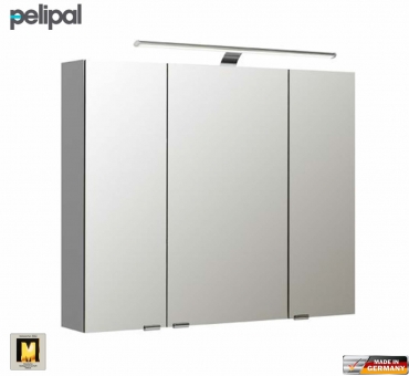 Pelipal neutraler Spiegelschrank S5 90 cm mit LED Aufbauleuchte 