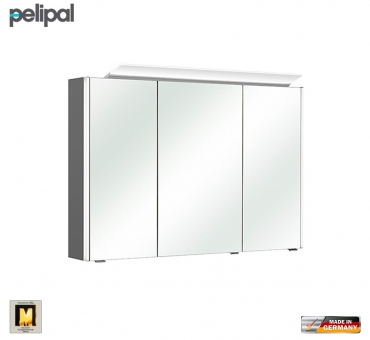 Pelipal neutraler Spiegelschrank S10 LEDplus 102 cm mit LED Aufbauleuchte 