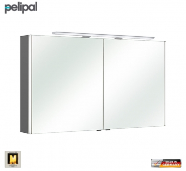 Pelipal neutraler Spiegelschrank S10 LEDplus 122 cm mit LED Aufbauleuchte 