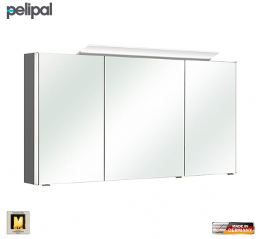 Pelipal neutraler Spiegelschrank S10 LEDplus 137 cm mit LED Aufbauleuchte 