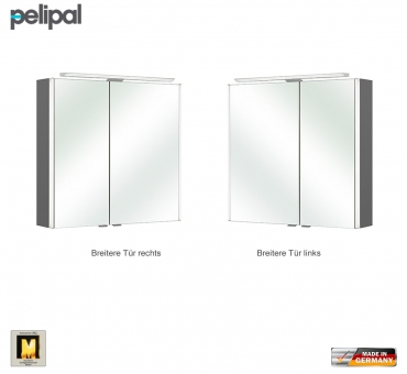 Pelipal neutraler Spiegelschrank S10 LEDplus 72 cm mit LED Aufbauleuchte 