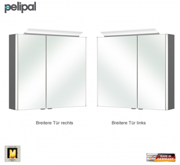 Pelipal neutraler Spiegelschrank S10 LEDplus 77 cm mit LED Aufbauleuchte 