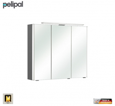 Pelipal neutraler Spiegelschrank S10 LEDplus 82 cm mit LED Aufbauleuchte 