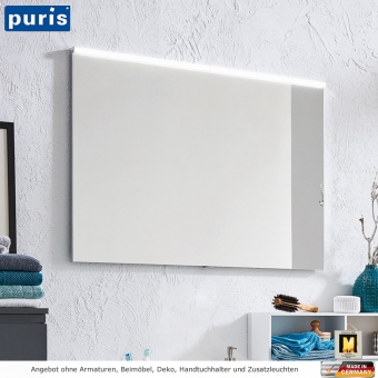Puris Purefaction Flächenspiegel mit LED Beleuchtung 90 cm 