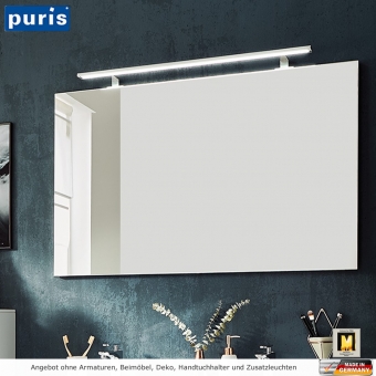 Puris D.light Spiegelpaneel 100 cm mit Aufsatzleuchte 