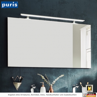Puris D.light Spiegelpaneel 120 cm mit Aufsatzleuchte 