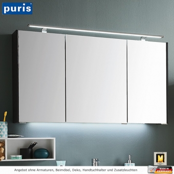Puris D.light Spiegelschrank 120 cm mit Aufsatzleuchte 
