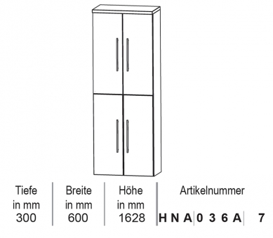 Puris Classic Line Hochschrank 60 cm HNA036A7 