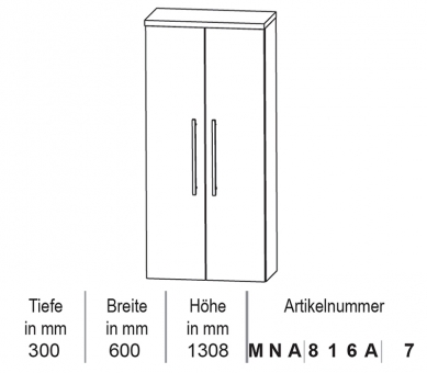 Puris Classic Line Mittelschrank 60 cm 