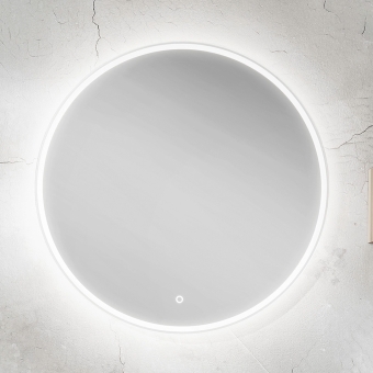 Puris Vialli runder Spiegel 80 cm mit schwarzem Rahmen 
