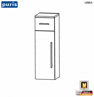 Puris LINEA Highboard 30 cm Breite - 1 Tür / 1 Auszug 