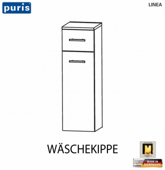 Puris LINEA Highboard 30 cm Breite - Wäschekippe / 1 Auszug 