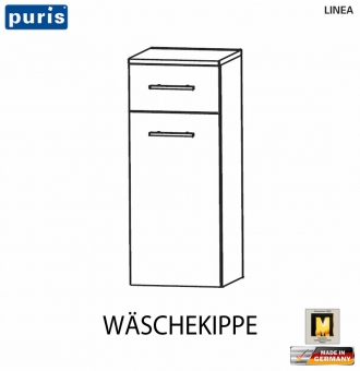 Puris LINEA Highboard 40 cm Breite - Wäschekippe / 1 Auszug 