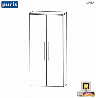 Puris LINEA Mittelschrank 60 cm Breite - 2 Türen 