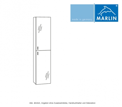 Marlin Scala Hochschrank mit Spiegeltüren 40 cm Tiefe variabel 