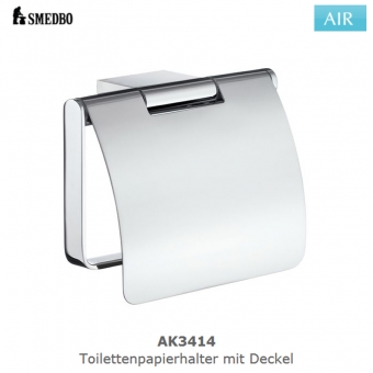 Smedbo AIR Toilettenpapierhalter mit Deckel - AK3414 