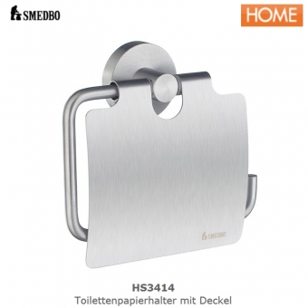 Smedbo HOME Toilettenpapierhalter mit Deckel, matt - HS3414 