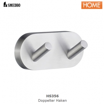 Smedbo HOME Handtuchhalter, Handtuchhaken doppelt, matt - HS356 