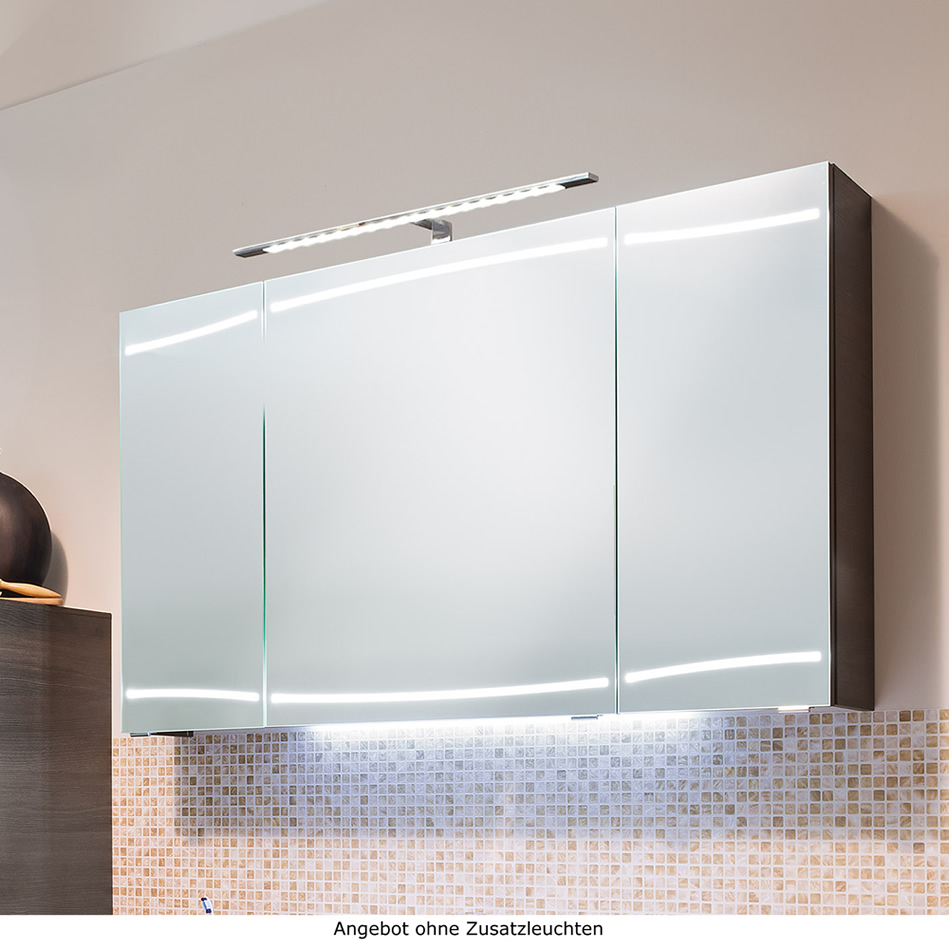 Pelipal Cassca Spiegelschrank 120 cm mit Effektbeleuchtung | Impulsbad | Spiegelschränke